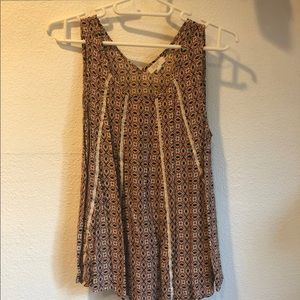 Orange Patterned Top